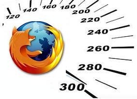 Логотип браузера Firefox и изображение шкалы спидометра 